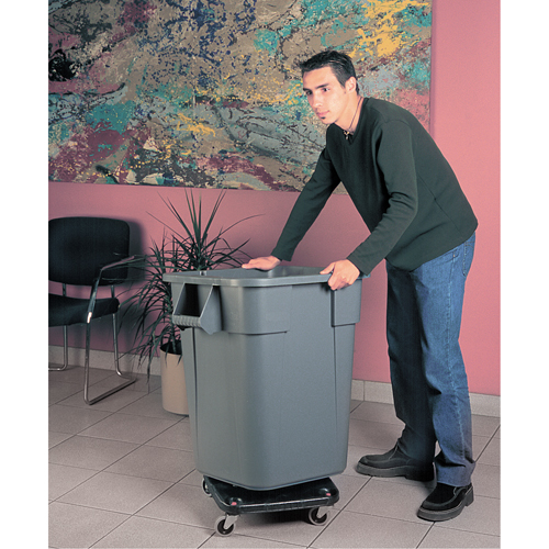 Square BRUTE&reg; Dollies, Polyethylene, Black Groupe Belzile Dickner