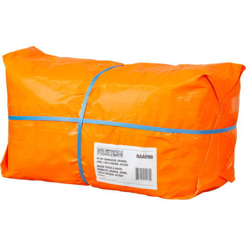 High-Visibility Heavy-Duty Woven Tarp, Polyethylene, Green/Orange, 40' x 60' x 12 mils Groupe Belzile Dickner