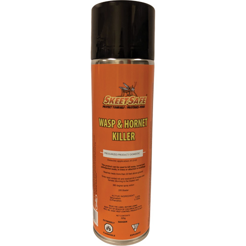 SkeetSafe&reg; Wasp & Hornet Spray, 350 g, Aerosol Can, Solvent Base Groupe Belzile Dickner