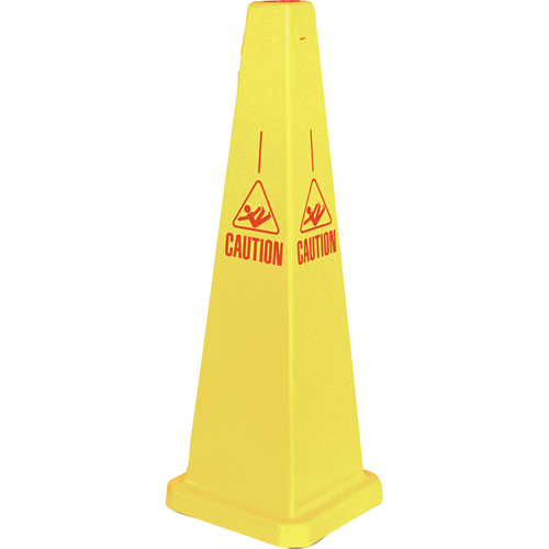 "Caution" Lamba Traffic Cones, English with Pictogram Groupe Belzile Dickner
