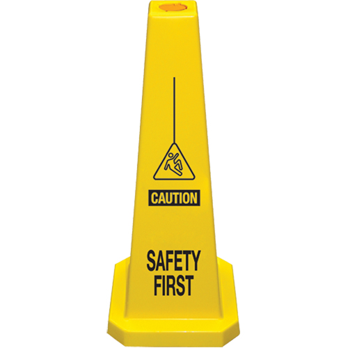 "Safety First" Lamba Traffic Cones, English with Pictogram Groupe Belzile Dickner