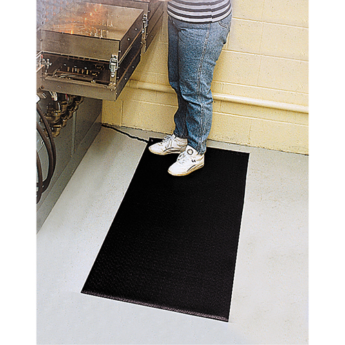 Comfort-King Anti-Static Matting, 3' W x 60' L x 3/8" T, Pebbled, Blue Groupe Belzile Dickner
