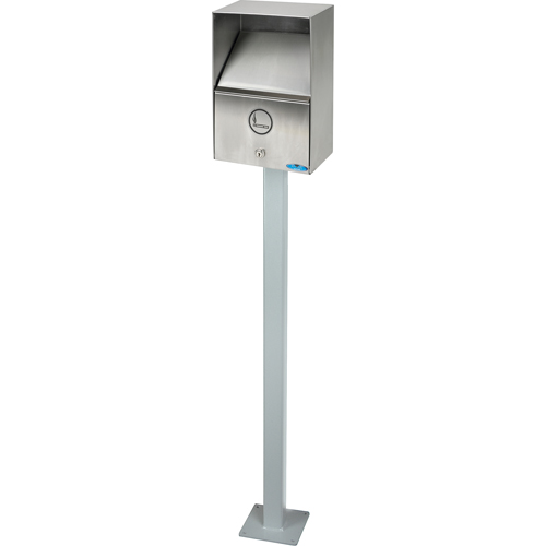 Smoking Receptacles, Wall-Mount, Stainless Steel, 3.3 Litres Capacity, 13-1/2" Height Groupe Belzile Dickner
