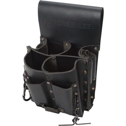 Tool Belt Pouch, Multiple Tool Holder, Leather, 8 Pockets Groupe Belzile Dickner