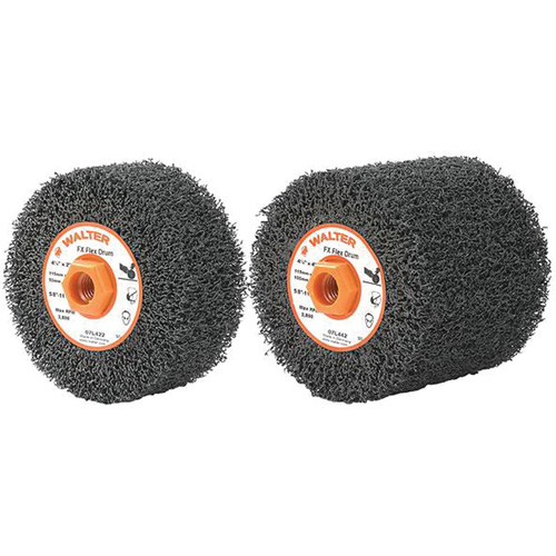 Tambours FX Flex, 4-1/4" dia. x 2" la, 5/8"-11 Arbre, Grain Flex, gros Groupe Belzile Dickner