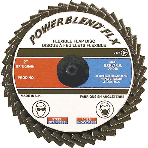 Disque &agrave; lamelles &agrave; rouler Powerblend FLX, 3" x Grain 120, Alumine de zirconium Groupe Belzile Dickner