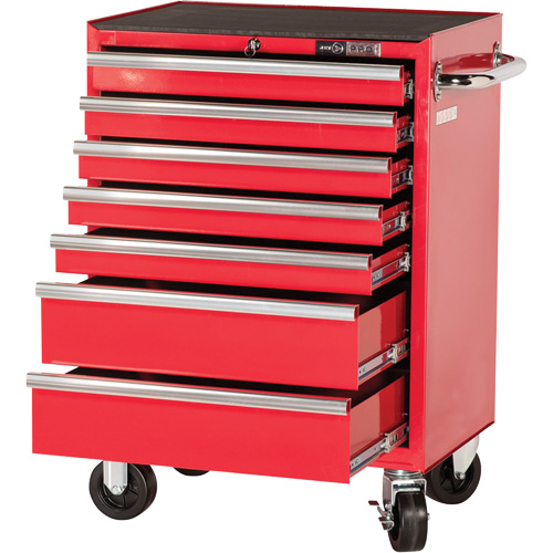 PRC2707 Pro Series Roller Cabinet, 7 Drawers, 27" W x 16" D x Red Groupe Belzile Dickner