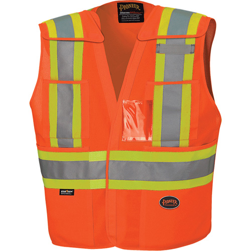 6930 Veste de s&eacute;curit&eacute; d&eacute;tachable &agrave; &eacute;paules tombantes, Orange haute visibilit&eacute;, Grand/T-Grand, Polyester Groupe Belzile Dickner