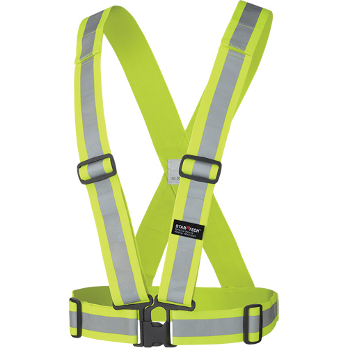 5592 Elastic Safety Harness, High Visibility Lime-Yellow, Silver Reflective Colour, One Size Groupe Belzile Dickner