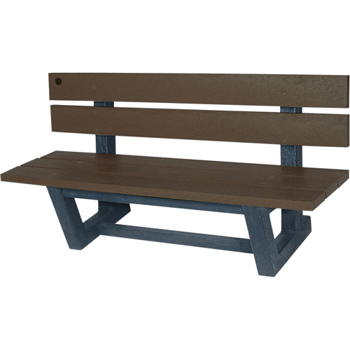 Bancs de parc d'ext&eacute;rieur, Plastique recycl&eacute;, 60" lo x 22-13/16" la x 29-13/16" h, Ombre Groupe Belzile Dickner