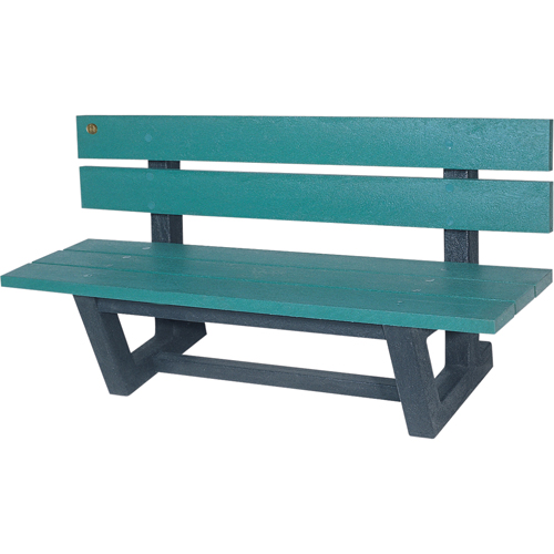Bancs de parc d'ext&eacute;rieur, Plastique recycl&eacute;, 72" lo x 23-3/16" la x 29-13/16" h, Vert Groupe Belzile Dickner