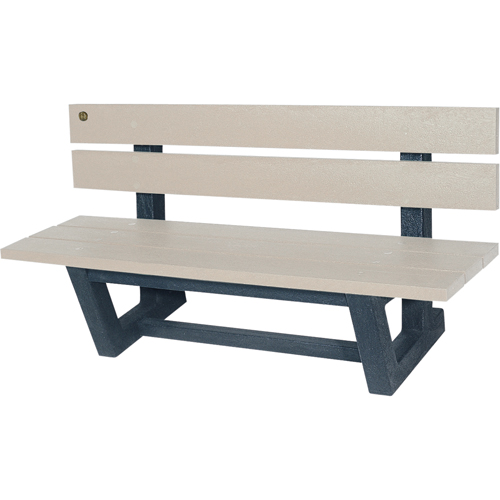 Bancs de parc d'ext&eacute;rieur, Plastique recycl&eacute;, 60" lo x 22-13/16" la x 29-13/16" h, Sable Groupe Belzile Dickner