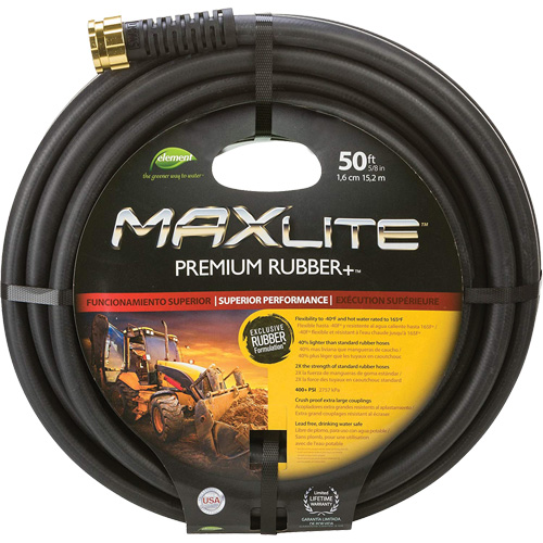 Commercial Duty Hoses, Rubber, 5/8" dia. x 50' Groupe Belzile Dickner