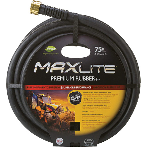 Commercial Duty Hoses, Rubber, 5/8" dia. x 75' Groupe Belzile Dickner