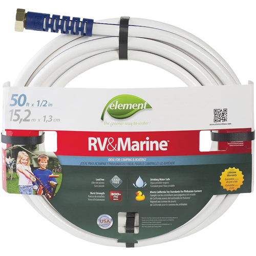 Boyaux d'arrosage pour bateaux et VR Element , PVC, 1/2" dia x 50' Groupe Belzile Dickner