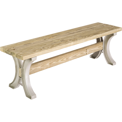 Banc/Table &agrave; pique-nique Basics, Plastique, 96" lo x 15" la x 17" h, Sable Groupe Belzile Dickner
