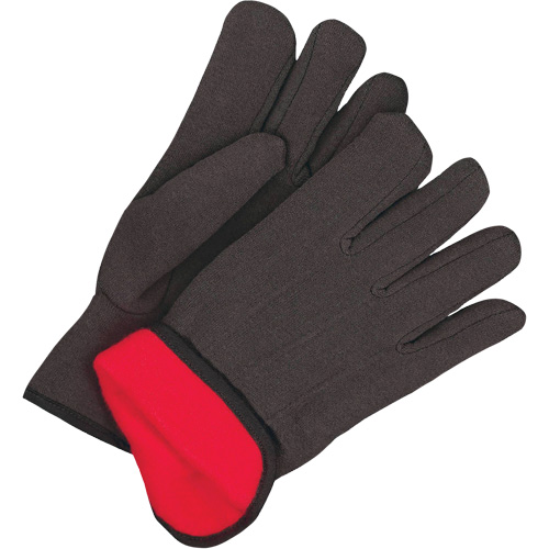 Classic Jersey Gloves, One Size, Black, Red Fleece, Slip-On Groupe Belzile Dickner