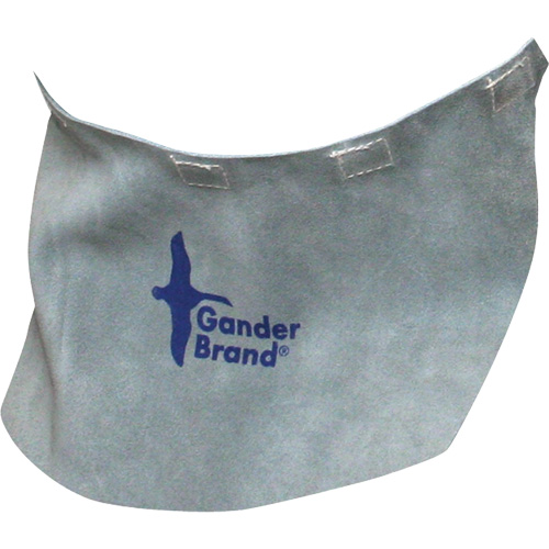 Gander Brand Split Leather Welding Helmet Bib, Pearl Grey Groupe Belzile Dickner