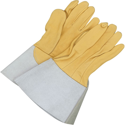 Gander Brand Reverse Grain TIG Welder Gloves, Grain Deerskin, Size 10 Groupe Belzile Dickner