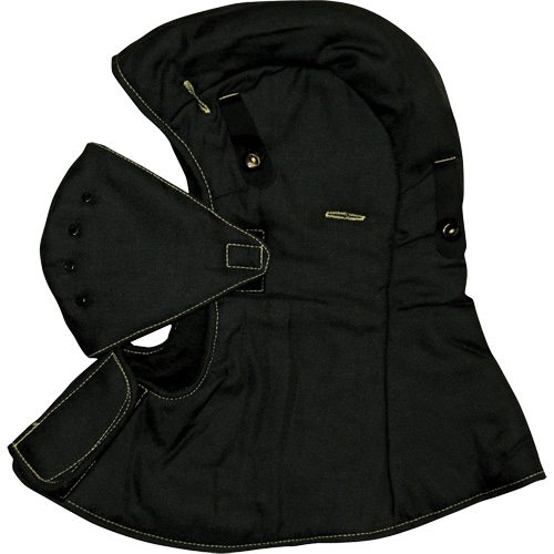 CarbonX&reg; FR Hardhat Liner with Face Mask, Black, Cotton/Jersey/Twill Groupe Belzile Dickner