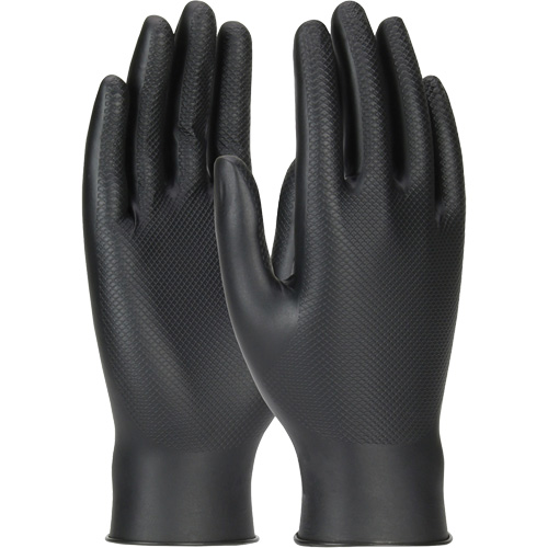 Gants jetables ambidextres Grippaz Skins, Grand, Nitrile, 6 mils, Sans poudre, Noir Groupe Belzile Dickner