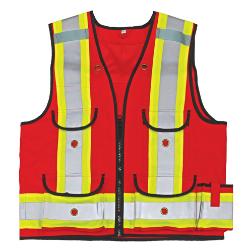 All-Trades 1000D&reg; Surveyor Safety Vest, Red, Large, Polyester Groupe Belzile Dickner