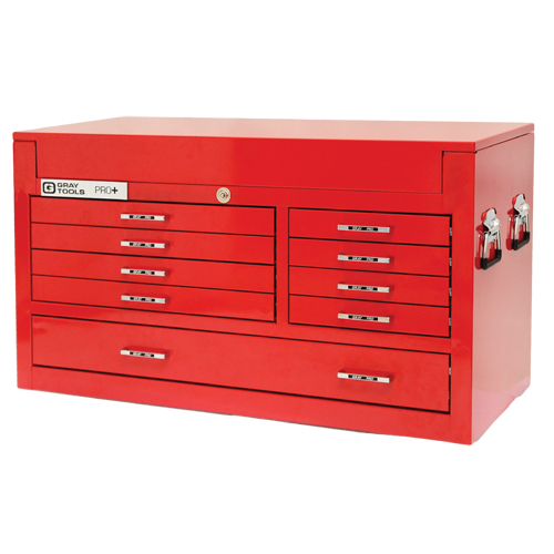 PRO+ Series Top Chest, 42" W, 9 Drawers, Red Groupe Belzile Dickner