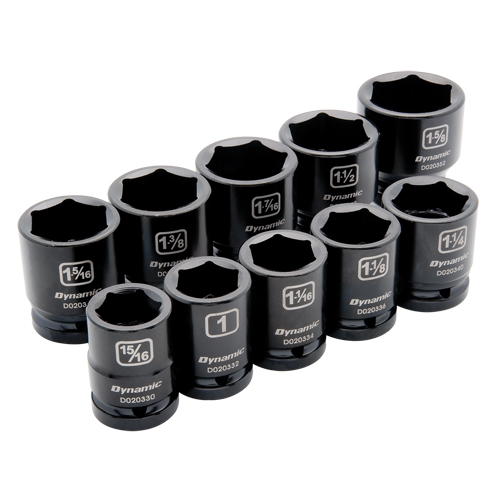 SAE Socket Set, 10 Pcs, Impact, 3/4" Drive Size Groupe Belzile Dickner