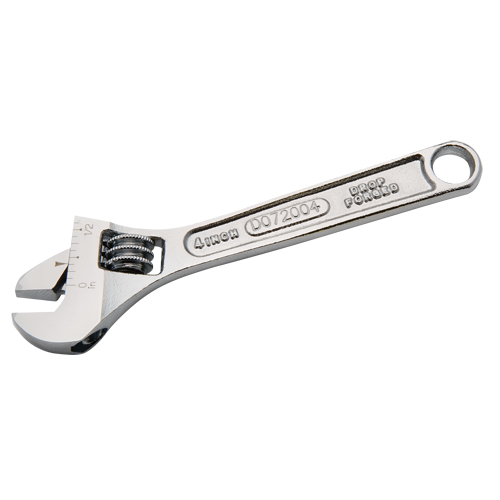 Adjustable Wrench, 4" L, 1/2" Max Width, Chrome Groupe Belzile Dickner