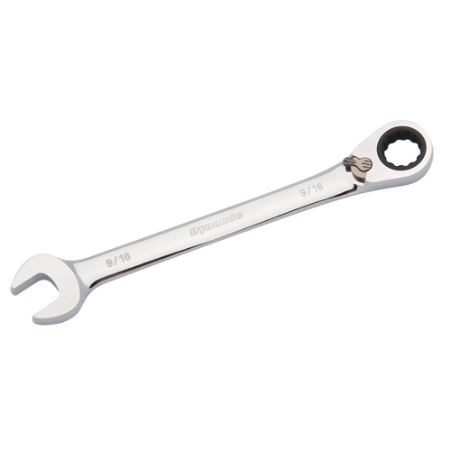 Reversible Combination Ratcheting Wrench, 12 Point, 3/8", Chrome Finish Groupe Belzile Dickner