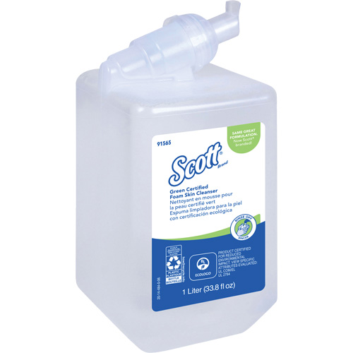 Nettoyant pour la peau certifi&eacute; &eacute;cologique Essential de Scott, Liquide, 1 L, Cartouche en plastique, Sans parfum Groupe Belzile Dickner