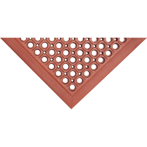 Tapis de s&eacute;rie Competitor, &agrave; fentes, 3' x 5' x 7/8", Orange, Caoutchouc naturel Groupe Belzile Dickner