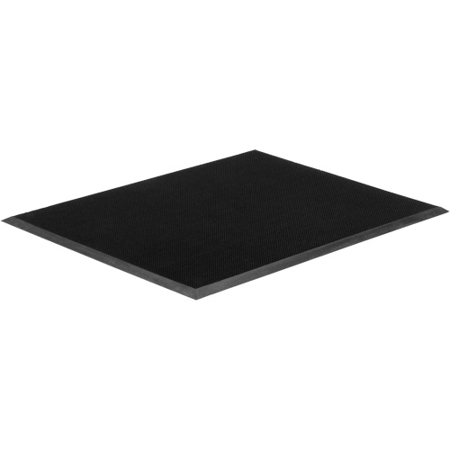 Gritstop Fingermat Matting, Rubber, Scraper Type, Textured Pattern, 2' x 2-2/3', Black Groupe Belzile Dickner