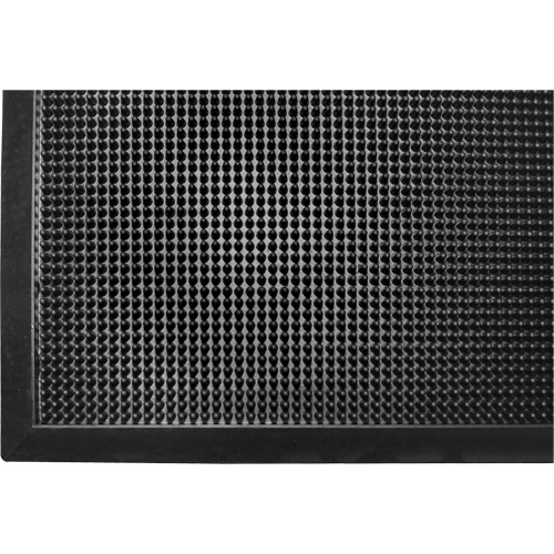 Gritstop Fingermat Matting, Rubber, Scraper Type, Textured Pattern, 2' x 2-2/3', Black Groupe Belzile Dickner