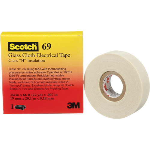 Ruban en tissu de verre Scotch, 19 mm (3/4") la x 20 m (66') lo, 7 mils, Blanc Groupe Belzile Dickner