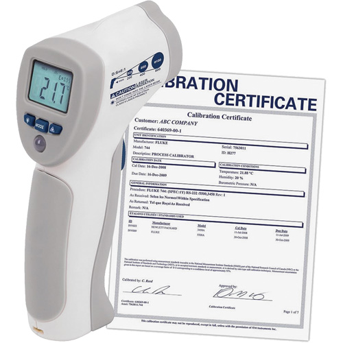 Thermom&egrave;tre &agrave; infrarouge alimentaire avec certificat ISO, -4°- 392° F ( -20° - 200° C )/-58°- 4° F ( -50° - -20° C ), 8:1, &eacute;missivit&eacute; Fixe Groupe Belzile Dickner