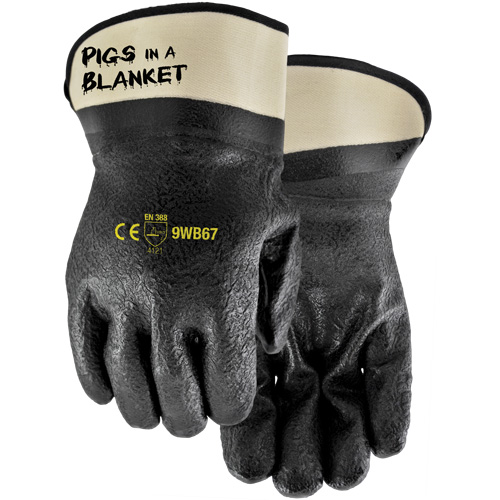 Pigs in a Blanket Coated Gloves, One Size, Nitrile/PVC Coating Groupe Belzile Dickner
