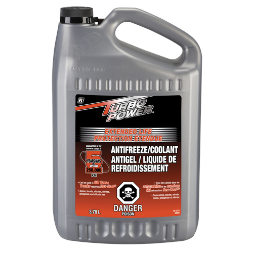 Turbo Power&reg; Extended Life Antifreeze/Coolant Concentrate, 3.78 L, Gallon Groupe Belzile Dickner