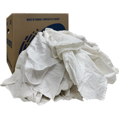 Boîte de chiffons d'essuyage, Blanc, 10 lb Groupe Belzile Dickner