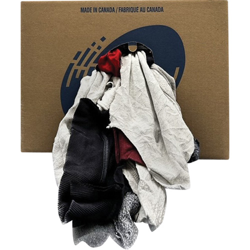 Western Wiper Rags Box, Fleece, Mix Colours, 20 lbs. Groupe Belzile Dickner