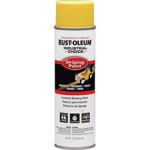 Industrial Choice&reg; S1600 System Inverted Striping Spray Paint, Yellow, 18 oz., Aerosol Can Groupe Belzile Dickner