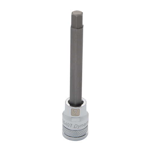 Long Metric Bit Socket, 7 mm x 3-5/8" L, 3/8" Drive Groupe Belzile Dickner
