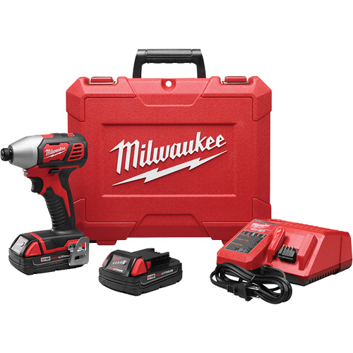 Trousse de tournevis &agrave; percussion hexagonal M18, 1/4", 1500 lb-po Couple max., 18 V, Lithium-ion Groupe Belzile Dickner