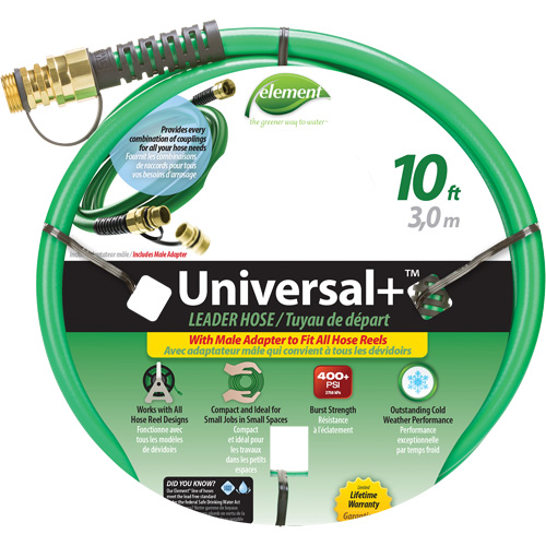 Element&reg; Universal+&reg; Leader Hose, PVC, 1/2" dia. x 10' Groupe Belzile Dickner