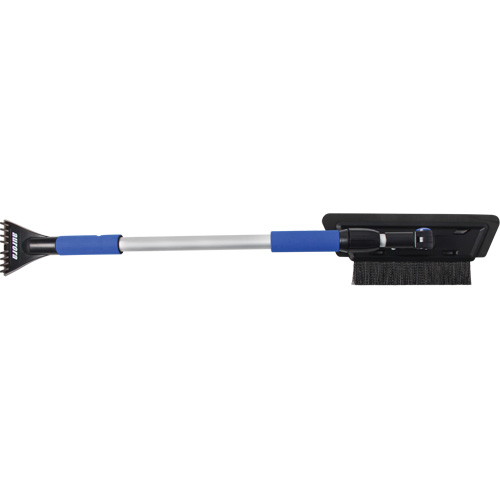 Snow Brush, Telescopic, EVA Foam Blade, 48" Long, Black/Blue Groupe Belzile Dickner