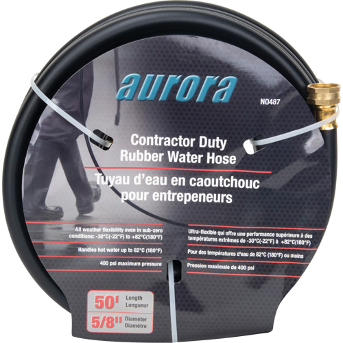 Contractor Duty Rubber Hose, Rubber, 5/8" dia. x 50' Groupe Belzile Dickner