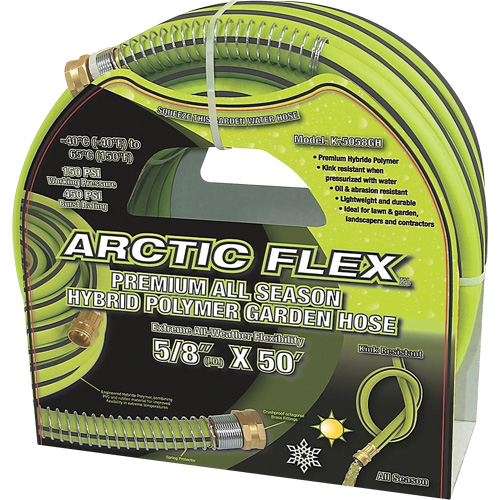 Premium Hybrid Polymer Garden Hose, PVC/Rubber, 5/8" dia. x 50' Groupe Belzile Dickner