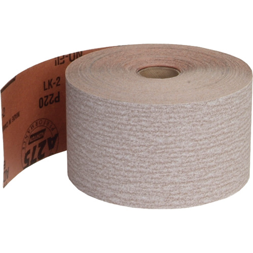 Rouleau de papier abrasif PSA sans chargement, Oxyde d'aluminium, 2-3/4" la x 135' lo, Grain 220 Groupe Belzile Dickner