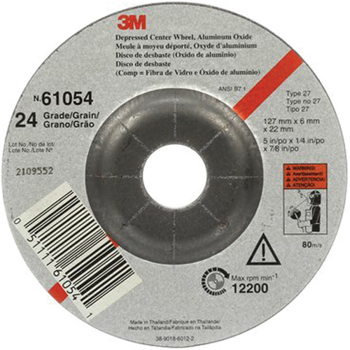 Meule &agrave; moyeu d&eacute;port&eacute;, 5" x 27, Oxyde d'aluminium Groupe Belzile Dickner