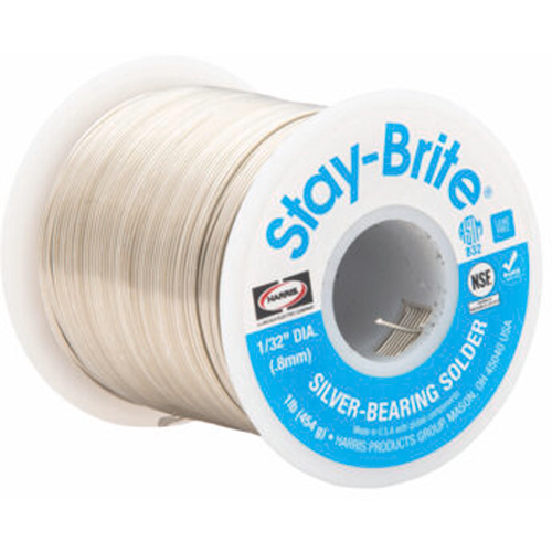 Stay-Brite&reg; Solders, Lead-Free, 96% Tin 4% Silver, Solid Core, 0.125" Dia. Groupe Belzile Dickner